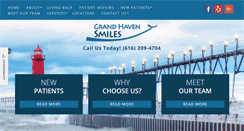 Desktop Screenshot of grandhavensmiles.com