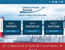 Tablet Screenshot of grandhavensmiles.com